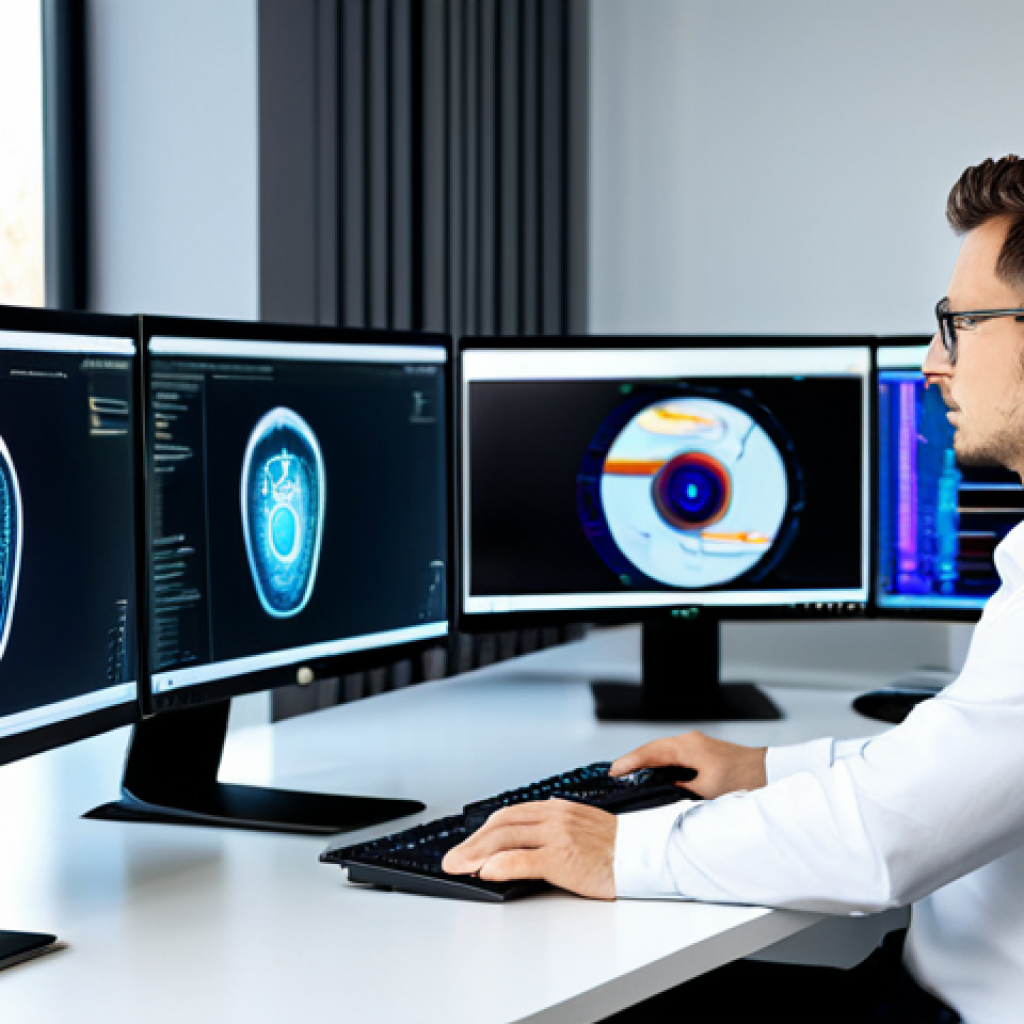AI Specialist in a Modern Office**

"A professional AI specialist, fully clothed in appropriate business attire, working at a sleek workstation in a modern, brightly lit office. Code is visible on multiple monitors. The atmosphere is collaborative and innovative. Safe for work, appropriate content, perfect anatomy, natural proportions, well-formed hands, proper finger count, professional."

**
