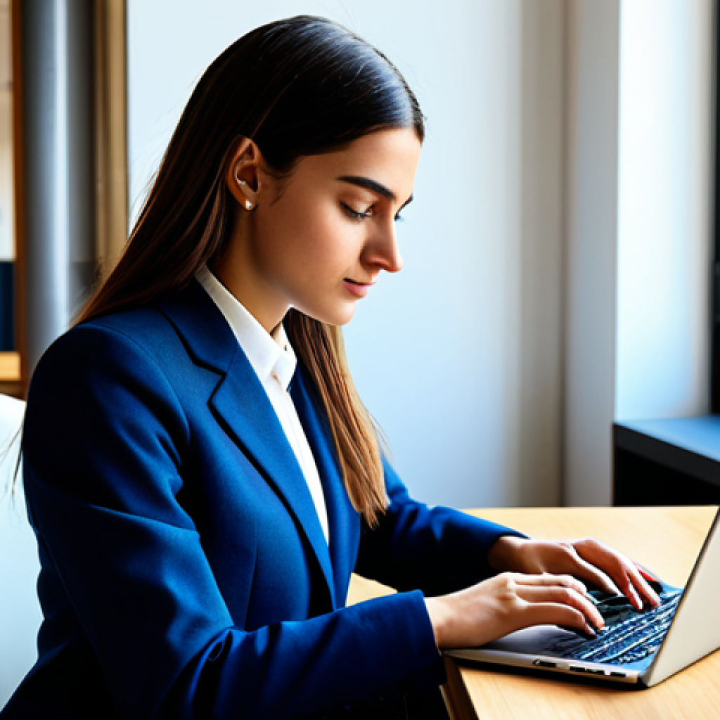 **

"A young Italian woman, fully clothed in stylish yet modest professional attire, confidently working on a laptop in a sunlit co-working space in Milan. Modern decor, appropriate content, safe for work, perfect anatomy, natural proportions, high quality, professional setting."

**