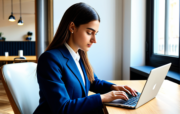 **

"A young Italian woman, fully clothed in stylish yet modest professional attire, confidently working on a laptop in a sunlit co-working space in Milan. Modern decor, appropriate content, safe for work, perfect anatomy, natural proportions, high quality, professional setting."

**