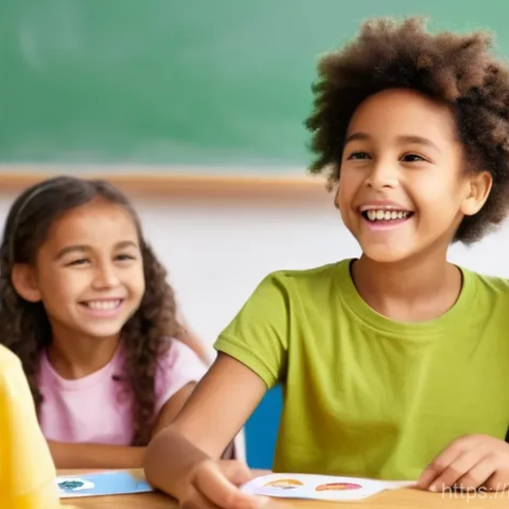 청소년지도사 경력자의 추천 서적 - **Prompt:** A vibrant, sunlit classroom where a diverse group of elementary school children (around ...