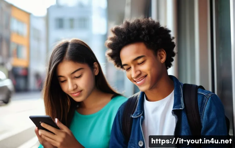 청소년지도사와 청소년 문제 해결 사례 - **Prompt 1: Navigating the Digital World's Emotional Currents**
"A diverse group of teenagers (a...