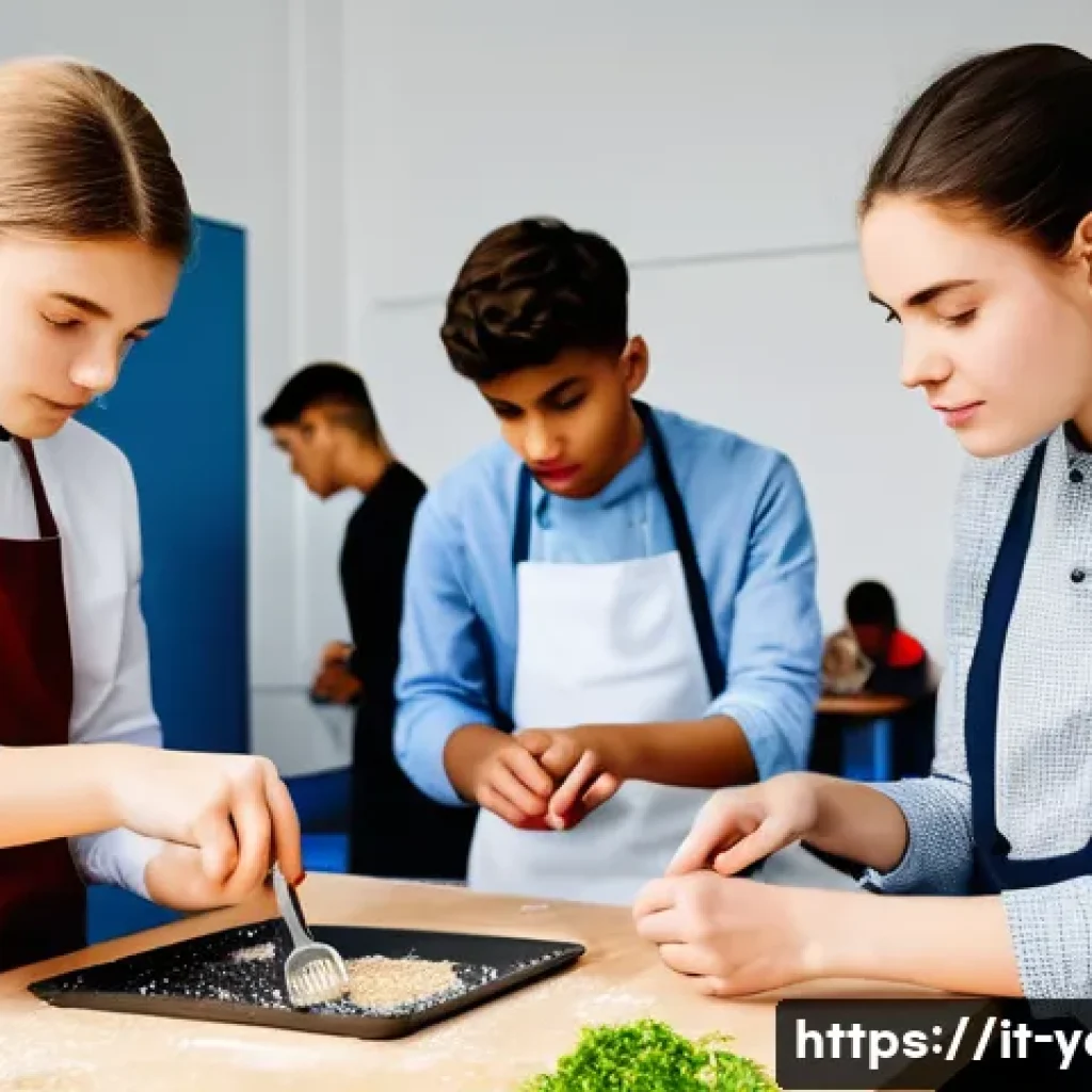 청소년지도사와 청소년 자립 지원 프로그램 - A diverse group of European teenagers participating in a practical skills workshop inside a modern c...