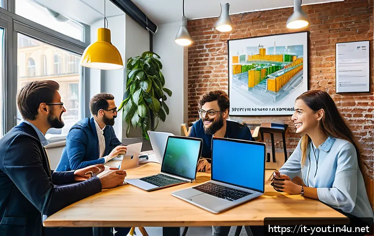 청소년지도사와 청소년 창업 지원 프로그램 - A vibrant modern co-working space in Milan, filled with young Italian entrepreneurs collaborating on...
