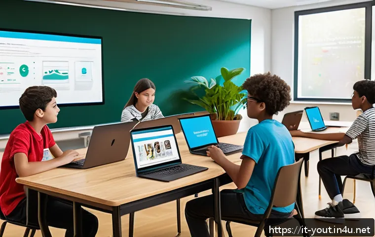 청소년지도사로서의 전문성 강화 세미나 - A modern educational setting featuring a diverse group of teenagers and a young educator in a hybrid...